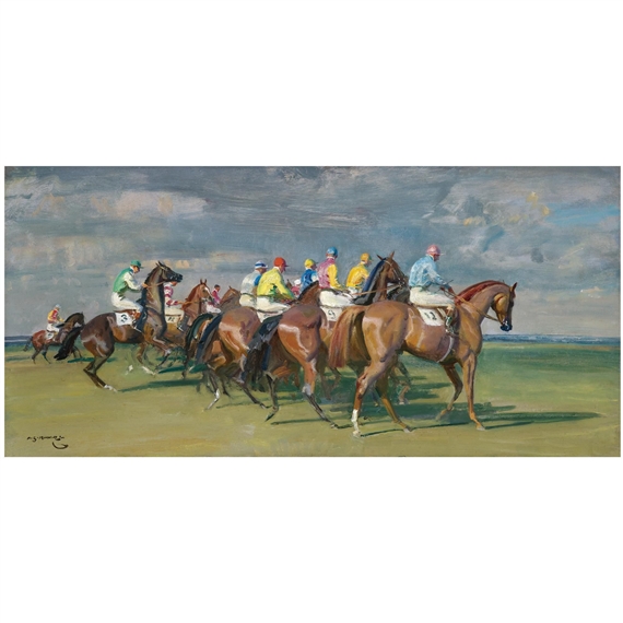 The Start by Sir Alfred James Munnings