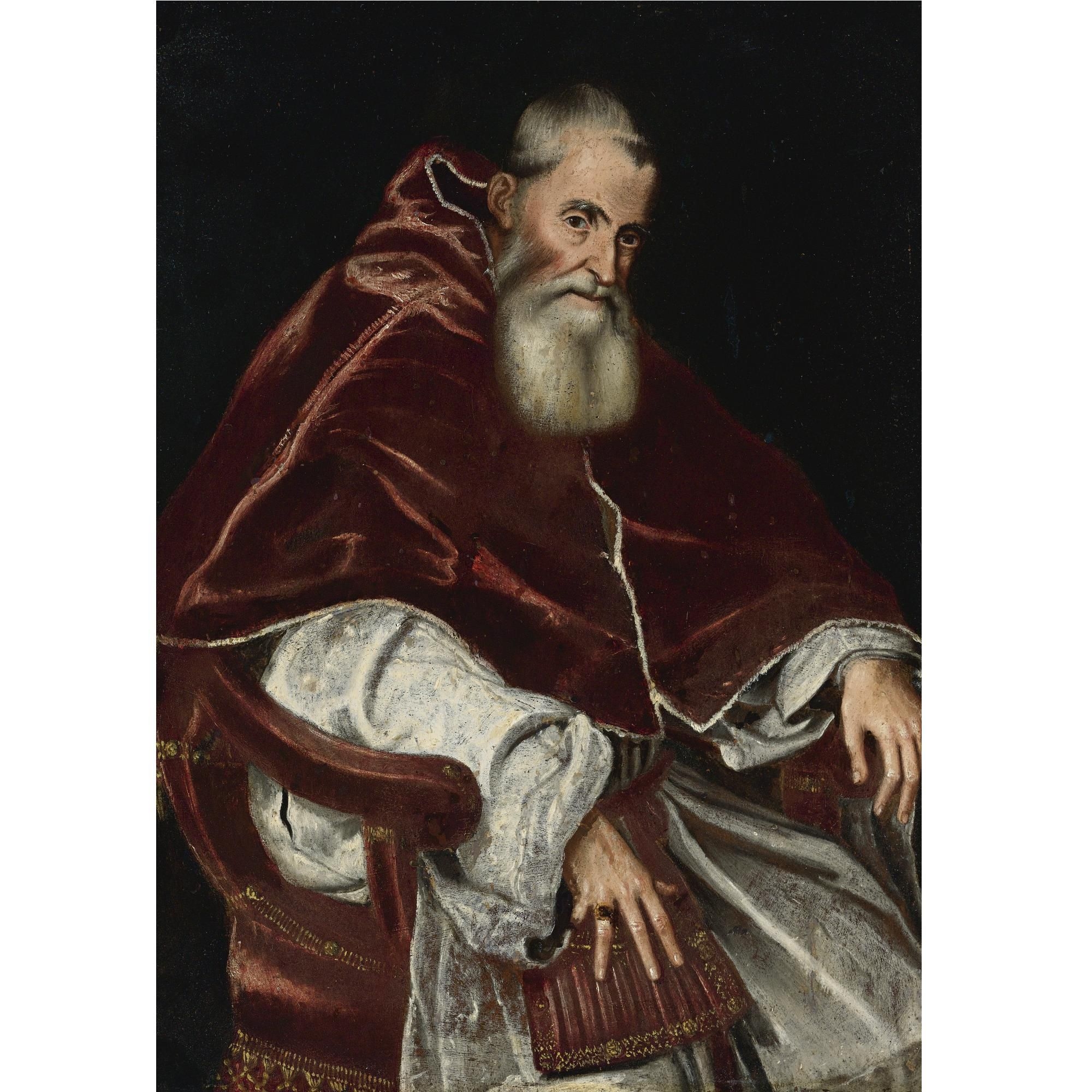 Titian | Portrait of Pope Paul III without cap | MutualArt