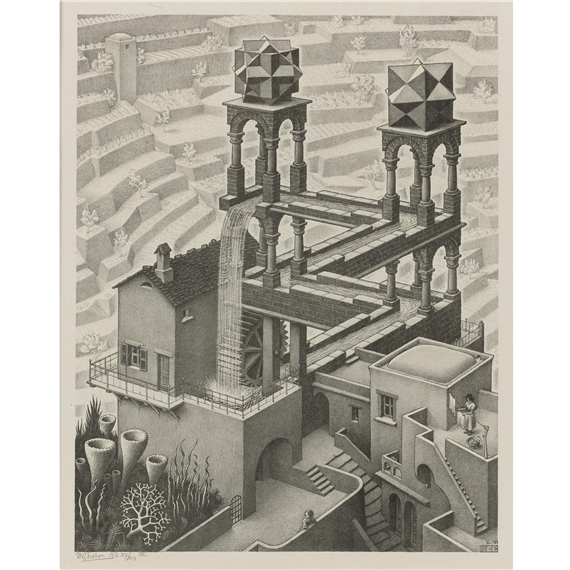 Waterfall (B./K./L./W. 439) by Maurits Cornelis Escher