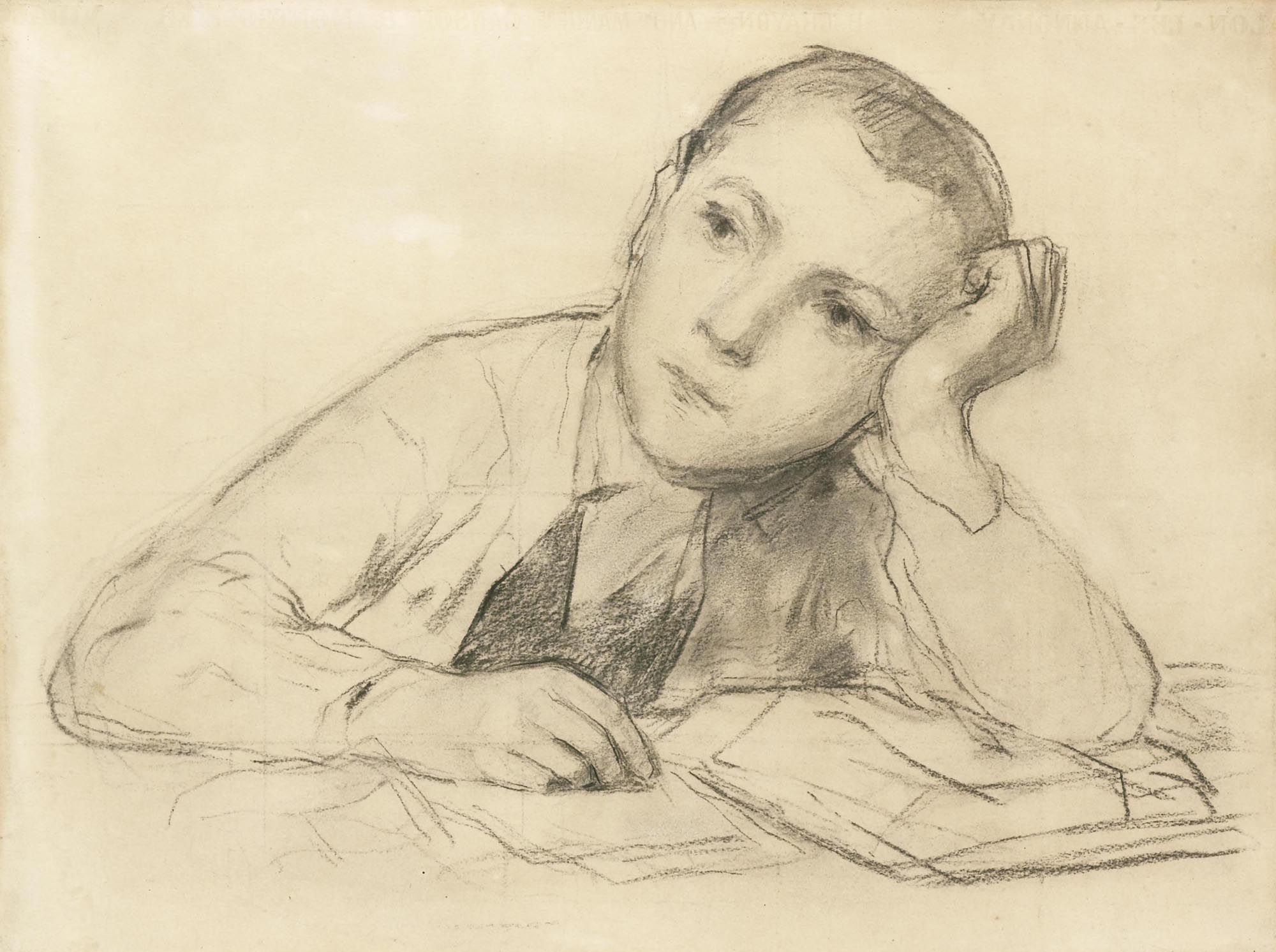 Albert Anker | STUDIE ZU 'SCHREIBENDER KNABE' STUDY FOR 'WRITTING BOY ...