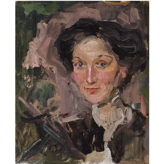 a portrait of a lady by Isaac Israëls