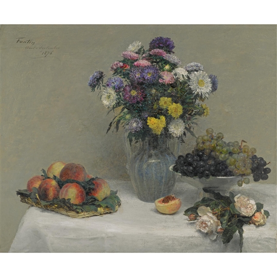 Fleurs et fruits by Henri Fantin-Latour, FullFormat:,year,1876