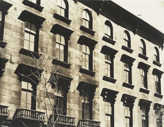 Brooklyn Facade: Columbia Heights, Brooklyn, NY by Berenice Abbott, 1936