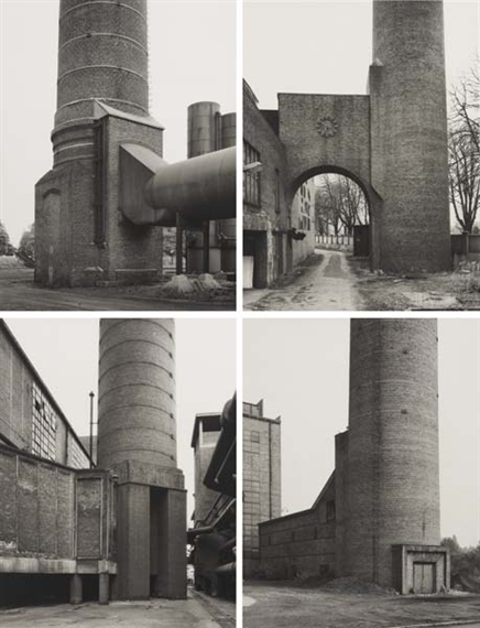 Chimney Bases by Bernd & Hilla Becher, 1988