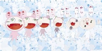 Takashi Murakami | Multicolor Double Face: White (2020) | MutualArt
