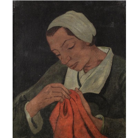 LA COUSEUSE by Paul Sérusier, FullFormat:,year,1892