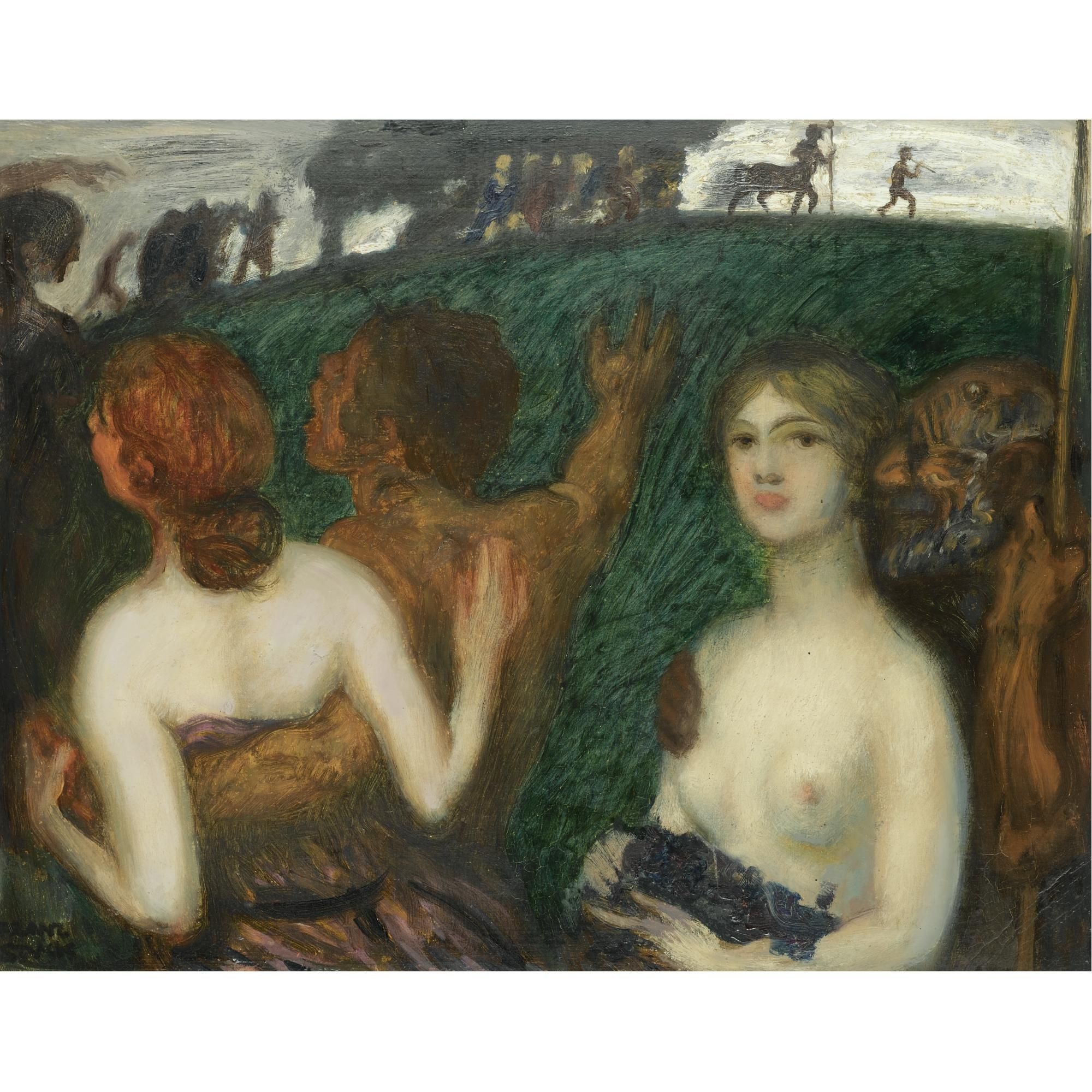 Artwork by Franz von Stuck, Frühling (Spring), Made of oil on board