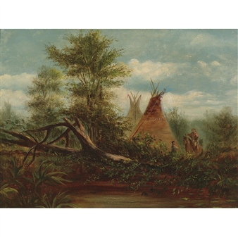 Assiniboine Encampment - John Mix Stanley