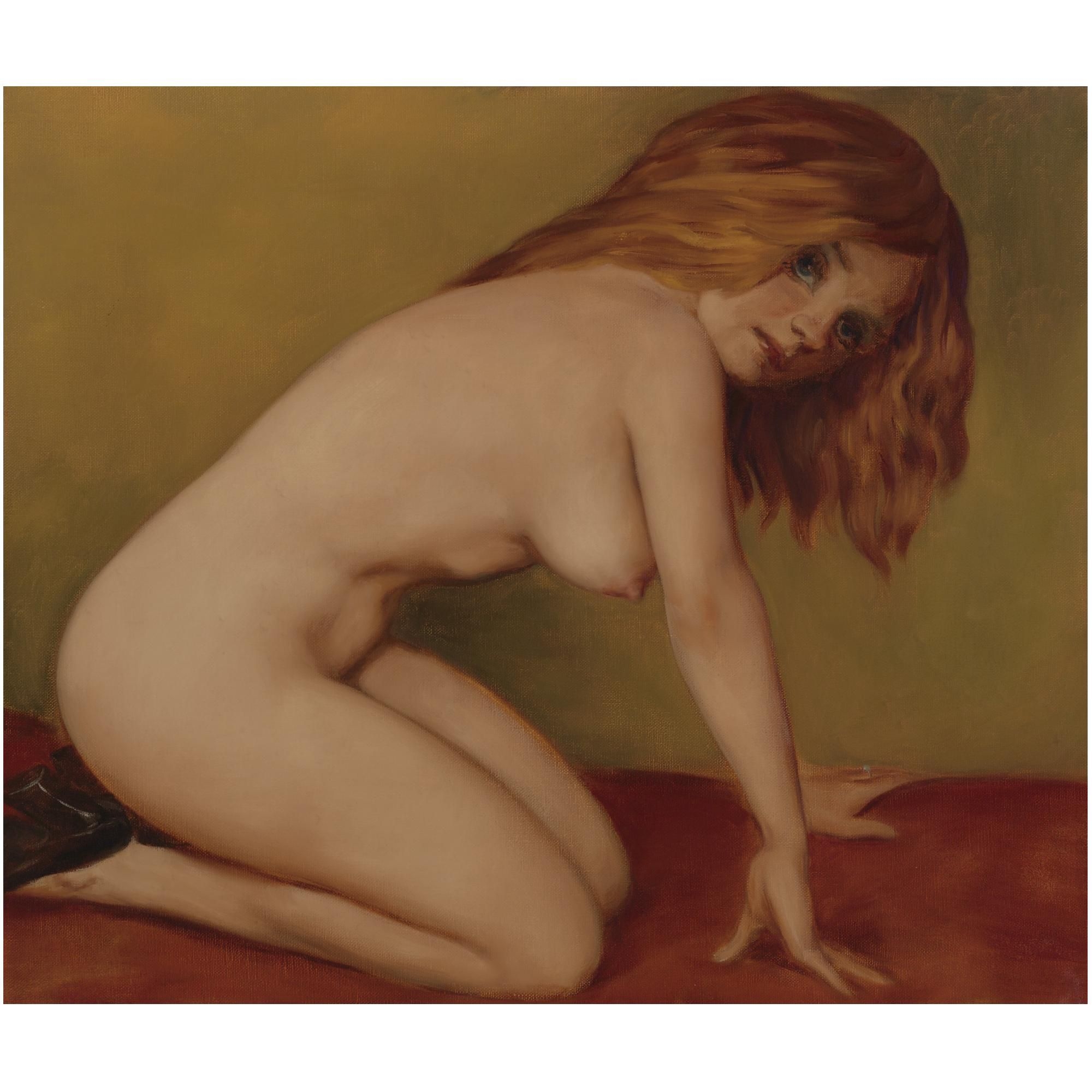 Artwork by John Currin, Nude, Made of oil on canvas.