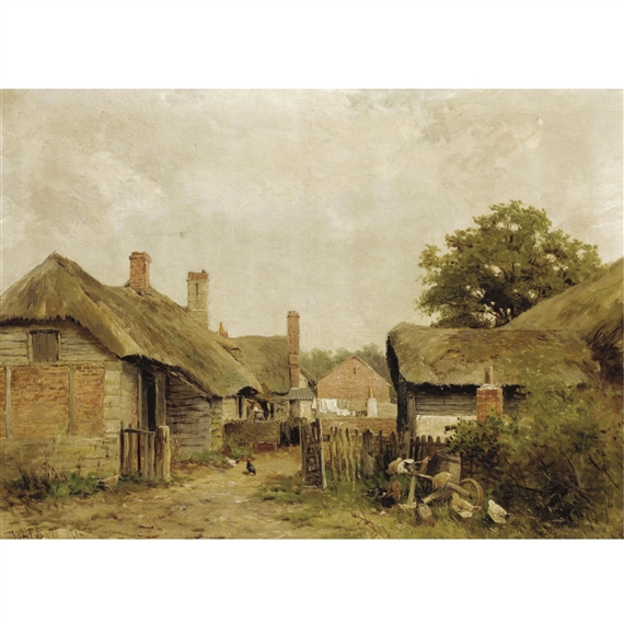 A Farmyard, Eckington Village by David Bates