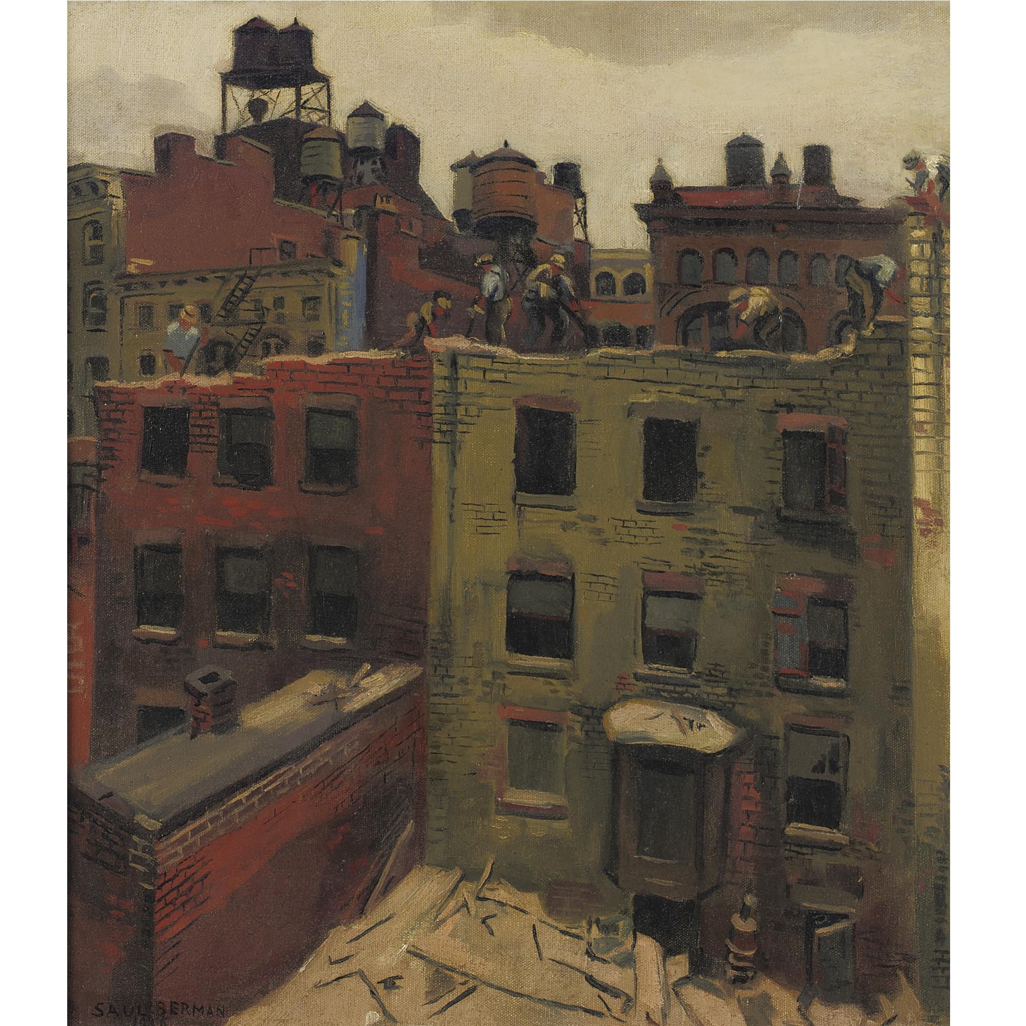Artwork by Saul Berman, Manhattan Skyline, Made of oil on canvas