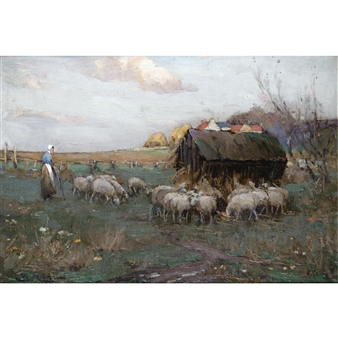 the shepherdess; wending home - William Watt