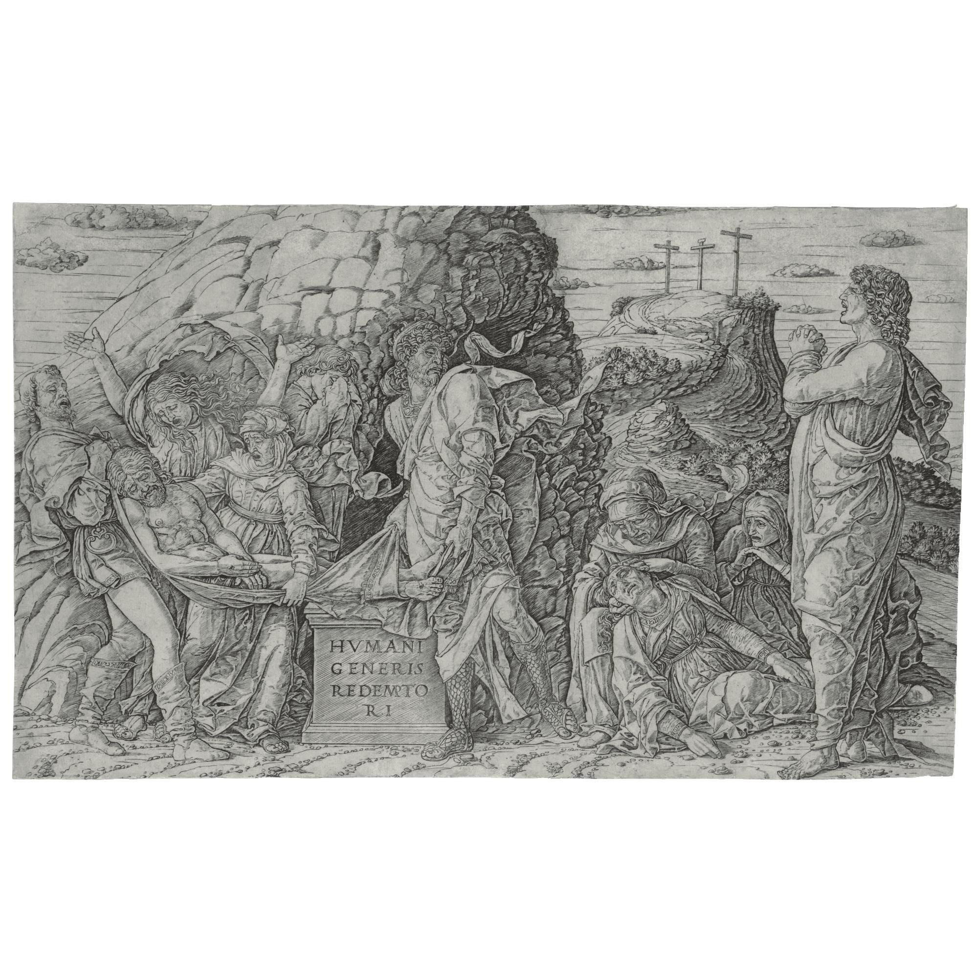 The Entombment (Bartsch 3; Hind 2, Washington cat. 70) by Andrea Mantegna