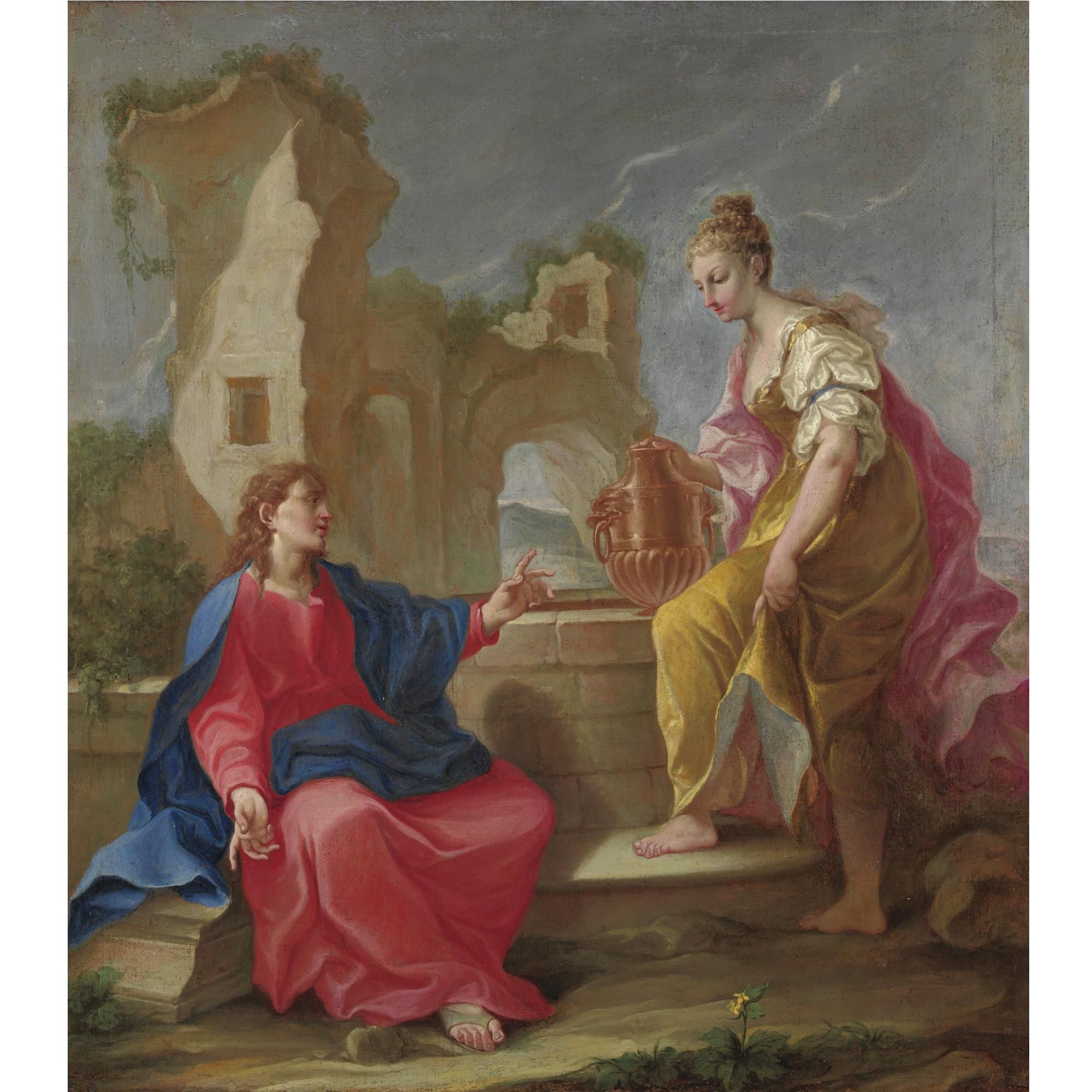 Cristo e la Samaritana by Giovanni Antonio Pellegrini