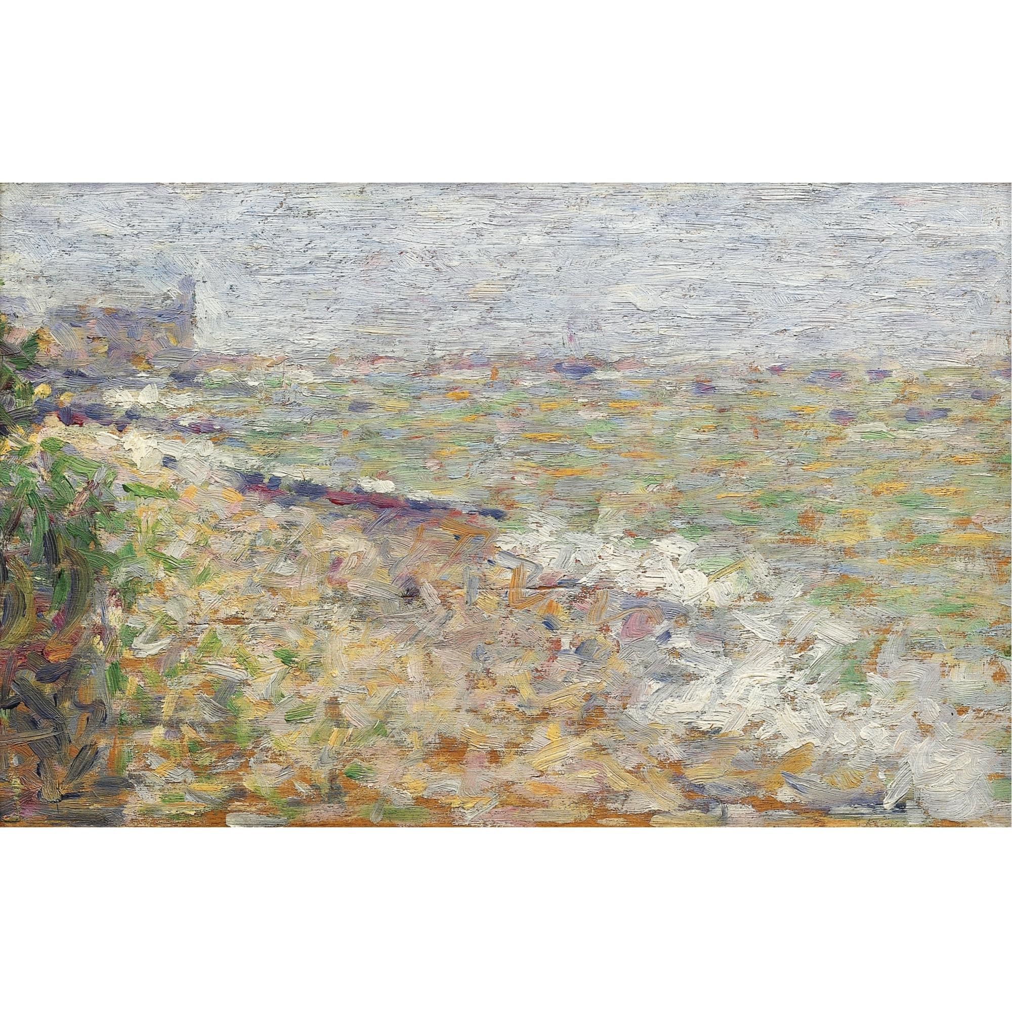 LE MOUILLAGE À GRANDCAMP by Georges Seurat, FullFormat:circa,year,1885