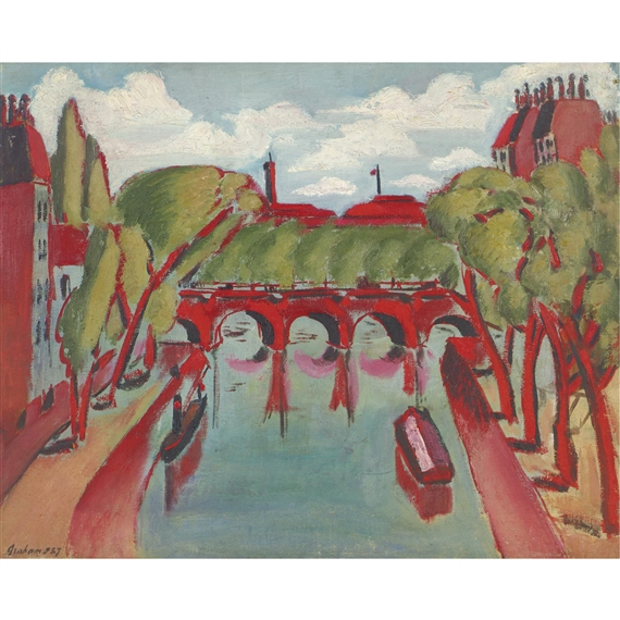 Paris Views: La Seine and L'Arc de Triomphe (on the reverse) by John D. Graham