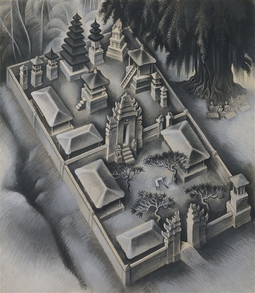 A Typical Balinese Temple by Miguel Covarrubias