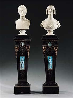 a pair of busts of sir john and lady ennis - John Hogan