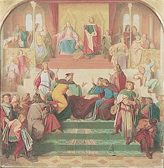 der sangerkrieg auf der wartburg (song contest on the wartburg) - Moritz von Schwind