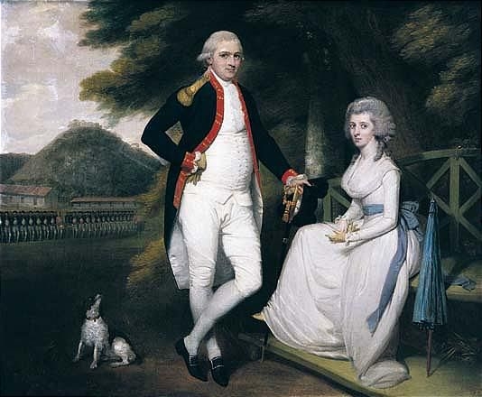 portrait of colonel william sydenham (1753-1801) with his wife amelia by Robert Home