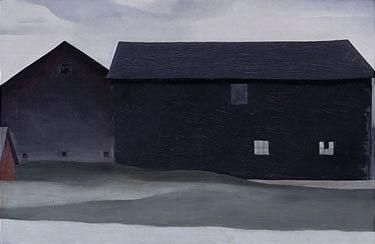 the barns, lake george by Georgia O'Keeffe