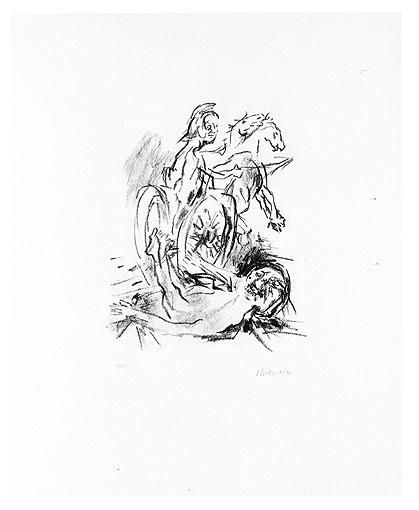 Artwork by Oskar Kokoschka, EURIPIDES. THE WOMEN OF TROY (WINGLER/WELZ 476-490)
