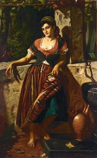 Artwork by William M. Hay, A GIRL OF MADERIA, Made of oil on canvas
