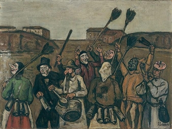 MASCARAS DE PUEBLO (MASKS IN THE TOWN) - José Gutiérrez Solana
