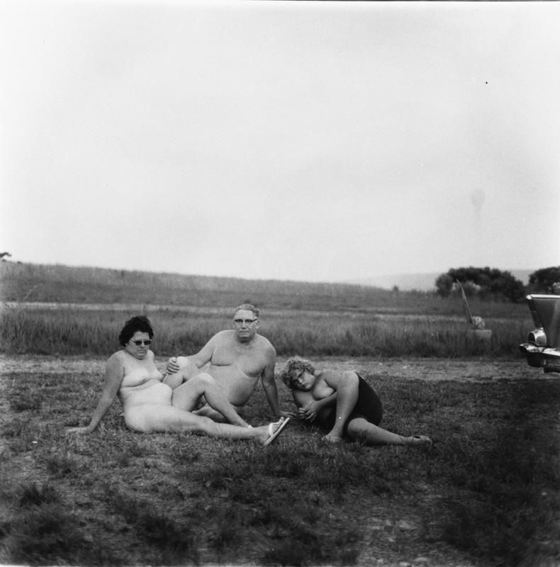 Artwork by Diane Arbus, `A FAMILY ONE EVENING IN A NUDIST CAMP, PA.'