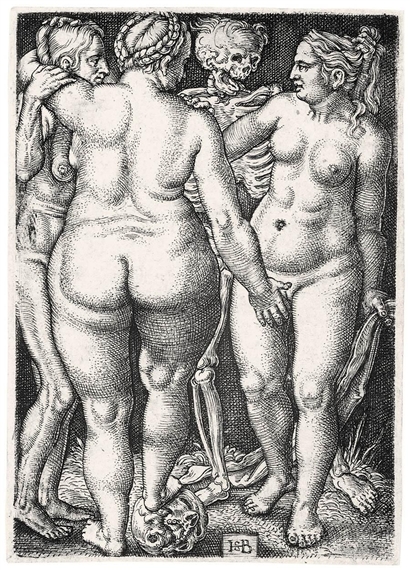 DEATH AND THREE NUDE WOMEN (HOLL.152)