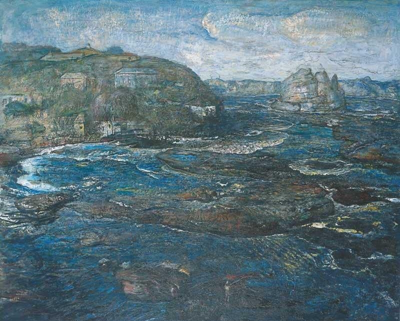 Artwork by Lloyd Rees, SURGE OF THE SEA