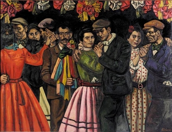 BAILE DE LOS CHULOS CON GUIRNALDAS (SPANISH FOLK DANCE) - José Gutiérrez Solana