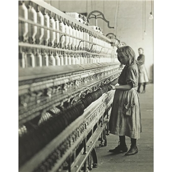 YOUNG GIRL IN A CAROLINA COTTON MILL - Lewis Hine