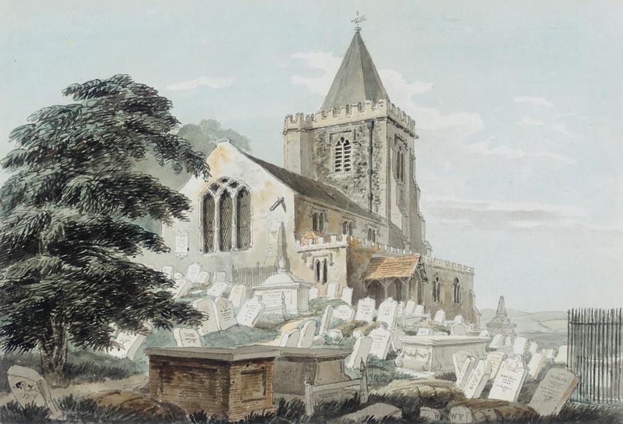 Michael Angelo Rooker | A CHURCH AND GRAVEYARD | MutualArt