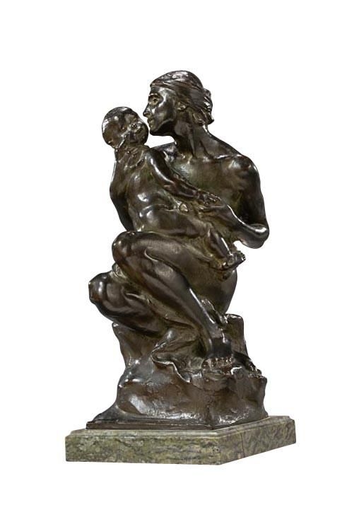 Artwork by Alfred Drury, A MOTHER AND CHILD