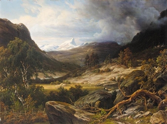 RYTTERE I LANDSKAP (RIDERS IN A LANDSCAPE) - Thomas Fearnley