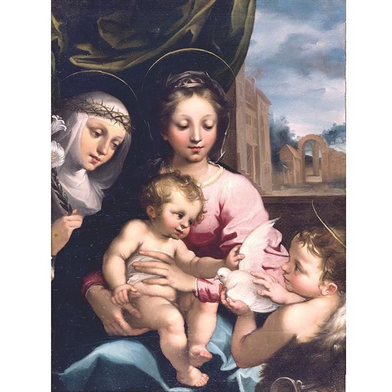 Manetti Rutilio | THE MADONNA AND CHILD WITH THE INFANT SAINT JOHN THE ...