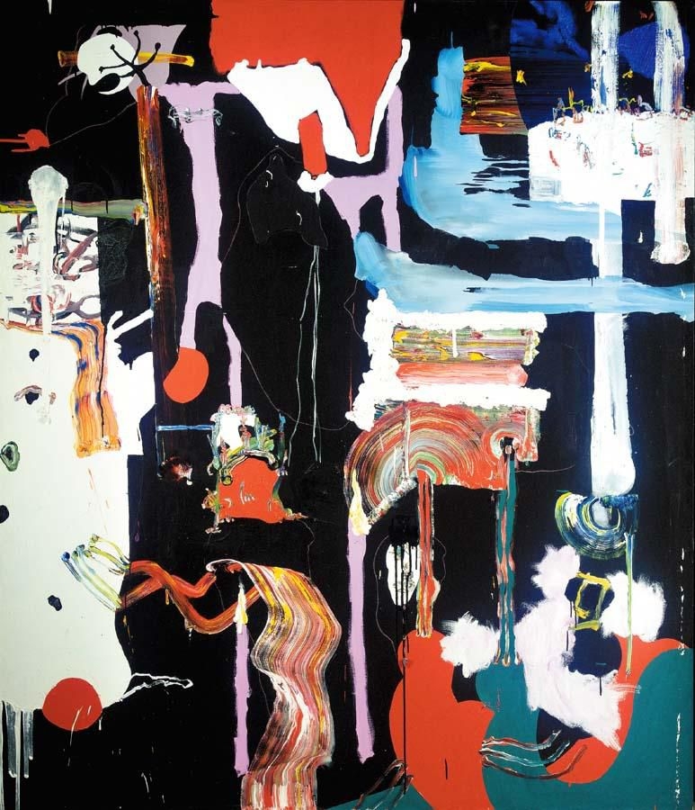 Artwork by Fiona Rae, UNTITLED (BLACK 3), Made of acrylic on canvas