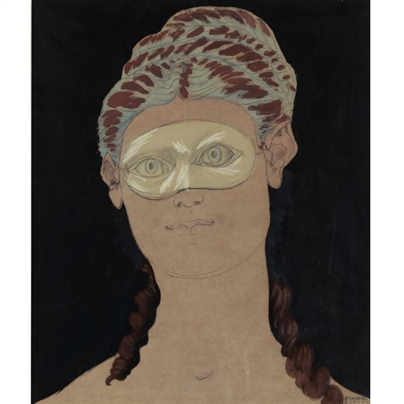 WOMAN WEARING MASK by John D. Graham