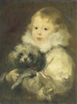ENFANT AU CHIEN - Eugène Carrière