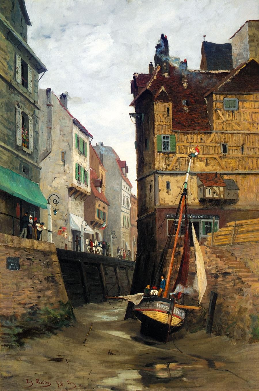 FRA LE HAVRE, LAVVANN (FROM LE HAVRE, LOW WATER) by Frits Thaulow