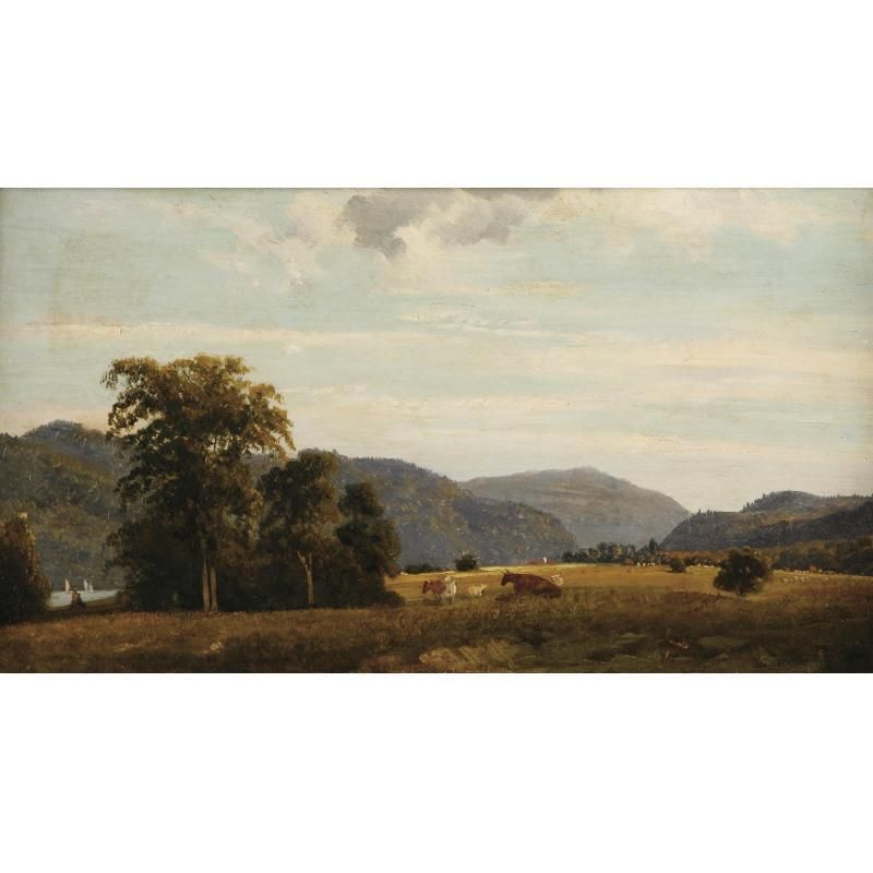 Frederick Rondel | PASTORAL RIVER LANDSCAPE | MutualArt