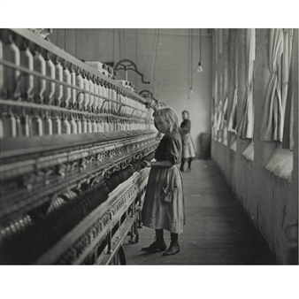YOUNG GIRL IN A CAROLINA COTTON MILL - Lewis Hine
