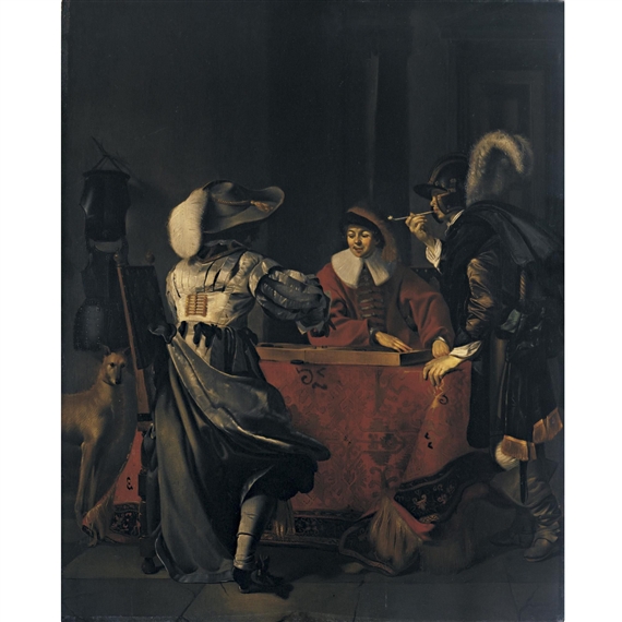SOLDIERS PLAYING BACKGAMMON by Thomas de Keyser