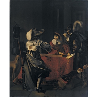 SOLDIERS PLAYING BACKGAMMON - Thomas de Keyser