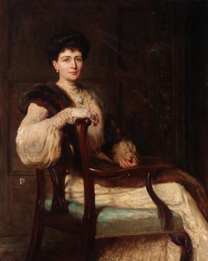 Hugh Goldwin Riviere Portrait Of A Lady Traditionally Identified As Mrs Wallace Mutualart