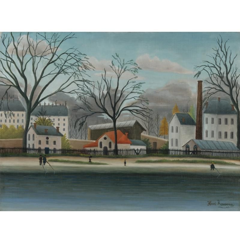 Artwork by Henri Rousseau, Banlieue, Made of Oil on canvas