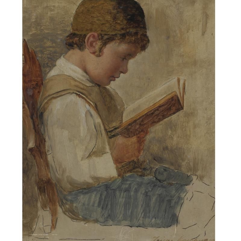 Reading players. Исидора Кауфмана (1853−1921) портрет хасидского мальчика. Еврейская тема в живописи.
