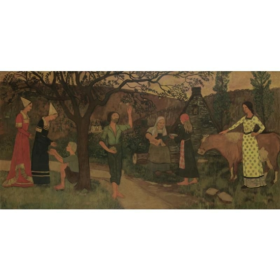 LES CUEILLEURS DE POMMES by Paul Sérusier, FullFormat:circa,year,1898
