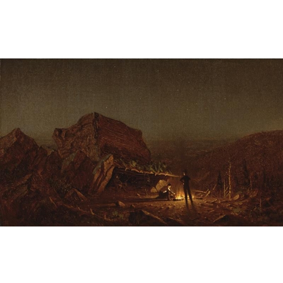 Camping for the Night on Mansfield Mountain by Sanford Robinson Gifford, FullFormat:circa,year,1860